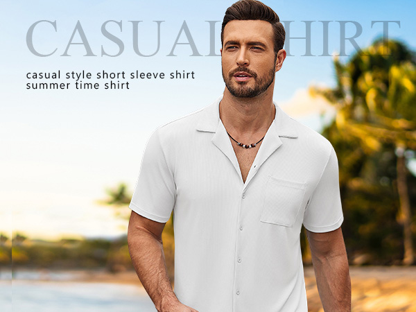 button down short sleeve men