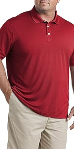 DXL Big and Tall Essentials Solid Golf Polo Shirt