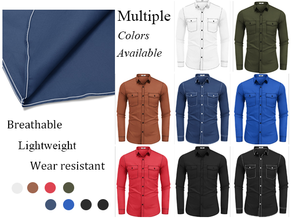 mens button down work shirts