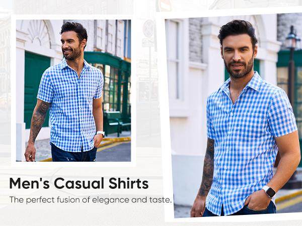 mens casual button down shirts