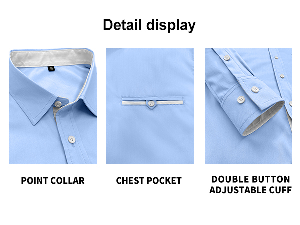 Comdecevis Men''s Dress Shirts Long Sleeve 