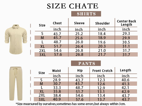 COOFANDY Men''s Wrinkle Free Casual Button Down Shirt Fashion Leisure Pants 2 Piece Outfits