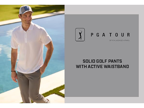 FLAT-FRONT GOLF SHORTS WITH AN ACTIVE WAISTBAND