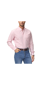 pink button down shirt men