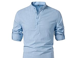 mens cotton linen shirts