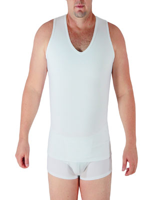 Underworks Microfiber Concealer Compression V-tank T-shirt, compression shirt,chest binders, 996