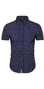 MF207 Printed Casual Button Down Shirt