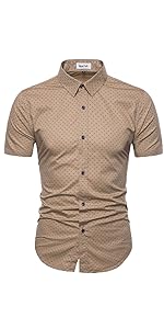 MF207 Printed Casual Button Down Shirt