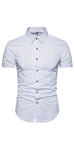 MF207 Printed Casual Button Down Shirt