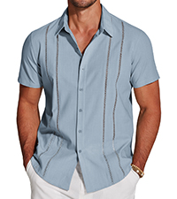 mens cuban guayabera shirts short sleeve button up shirts