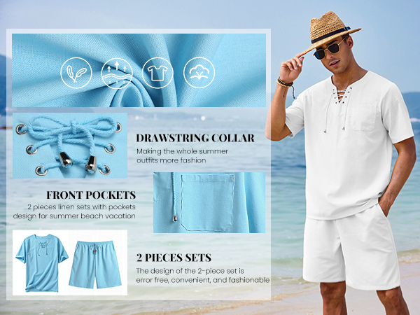 Mens Summer Linen Set