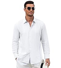 Mens Casual Cuban Guayabera Shirt