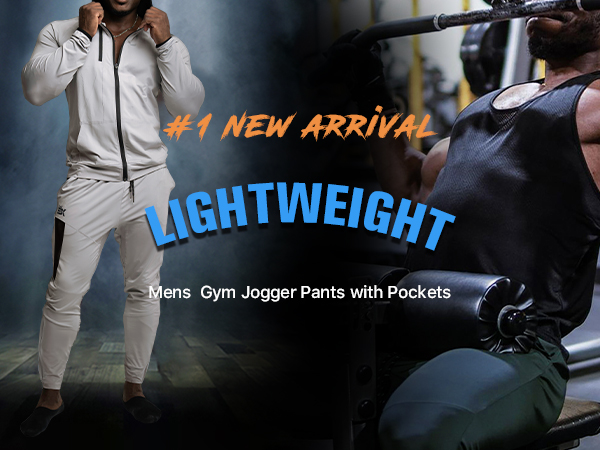 BROKIG Men Lightweight Gym Jogger Pants