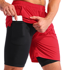 2 in 1 Running Shorts