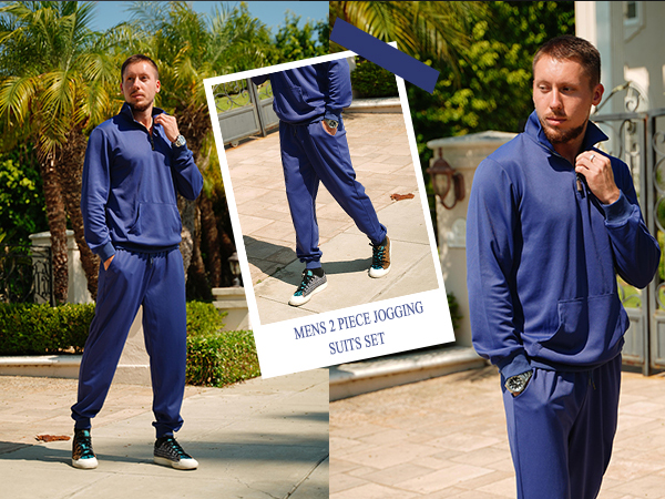 COOFANDY Men‘s Tracksuit Quarter Zip Jogging Suit Sets with Pocket Causal Sports Outfits