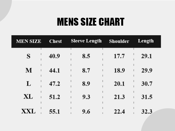 mens plaid shirt size chart