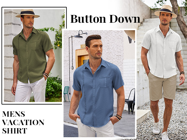 mens resort shirt short sleeve