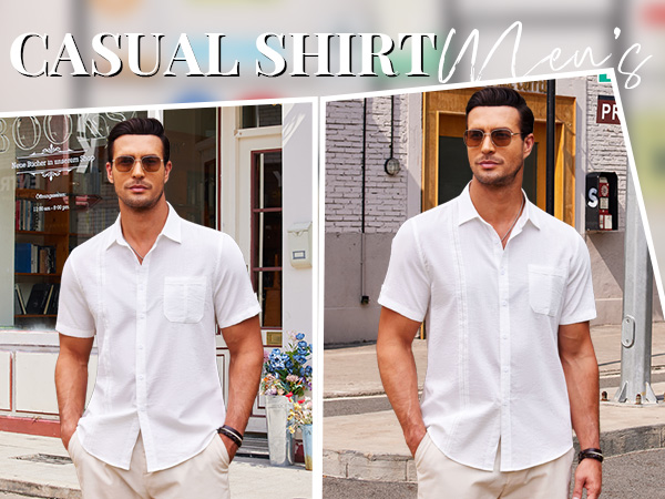 mens linen beach shirt