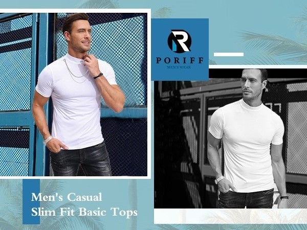 mens short sleeve basic tops