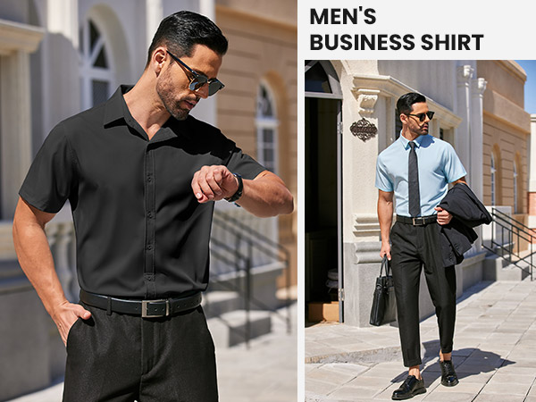 mens short sleeve button down shirts