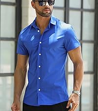 mens muscle fit dress shirt