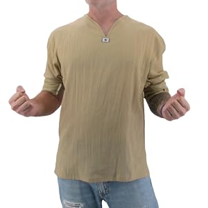 Beige Hippie Shirt Love Quality