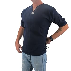 Navy Hippie Shirt Love Quality