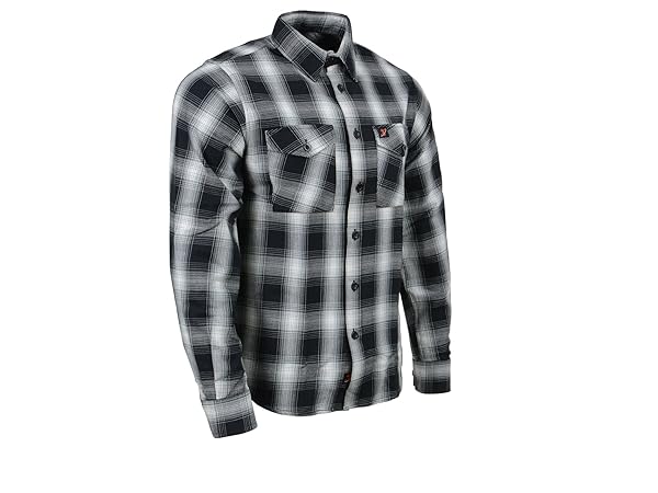 milwaukee leather mens plaid flannel shirts for bikers casual wear flannel button down or button up