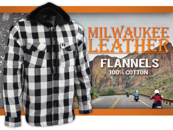 milwaukee leather mens plaid flannel shirts for bikers casual wear flannel button down or button up