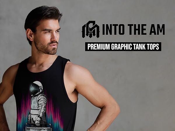 INTO THE AM graphic gym tank tops for men