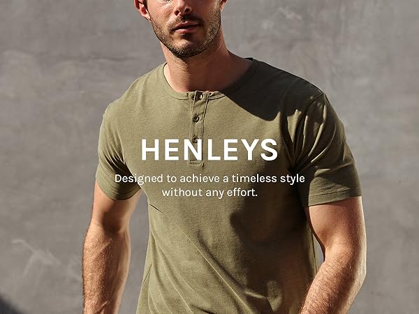 INTO THE AM Henley Tshirts for Men