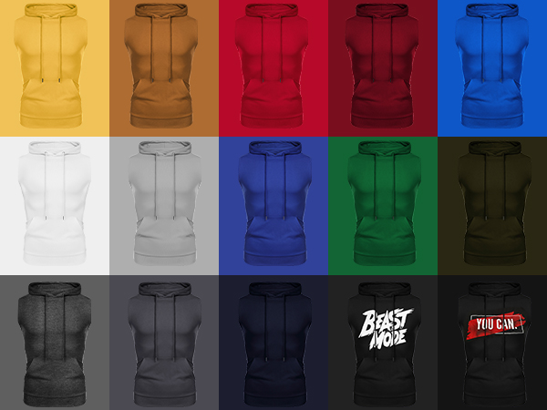 Fitness Sleeveless Muscle Hoodies