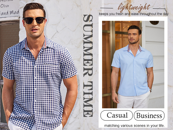 men''s casual button-down shirts