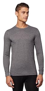 32 Degrees Mens Thermal Lightweight Baselayer Crew Neck Top in Grey