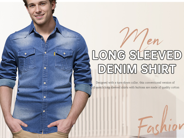 men''s denim shirts