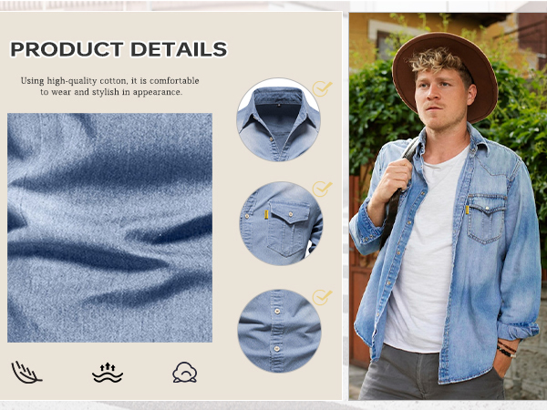 Light blue denim shirts