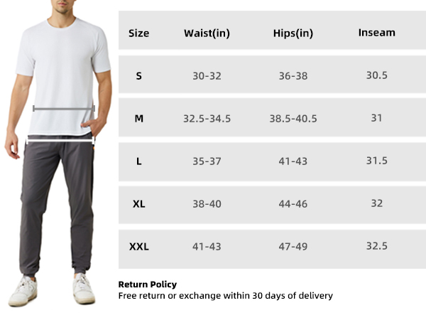 Lunturn Size Chart