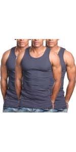 men''s pack of 3 one hundred percent cotton tank top