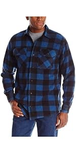 Wrangler Authentics Long Sleeve Plaid Fleece Shirt