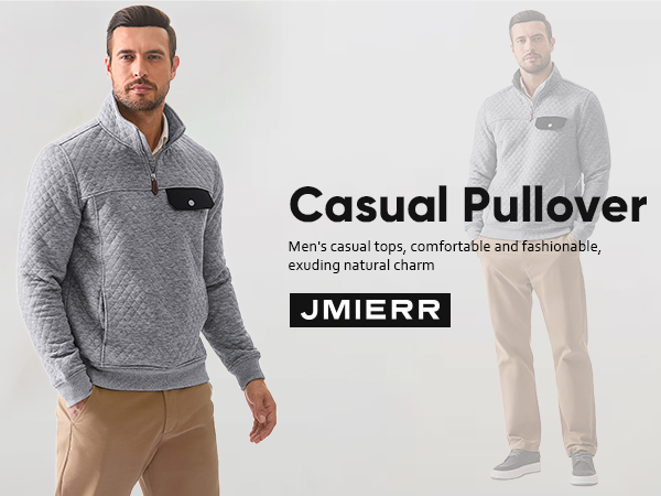 JMIERR Men''s Quilted Sweatshirt