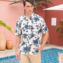 mens short sleeve tropical shirts,floral print shirt,hawaiian shirt for men,tropical shirt,f