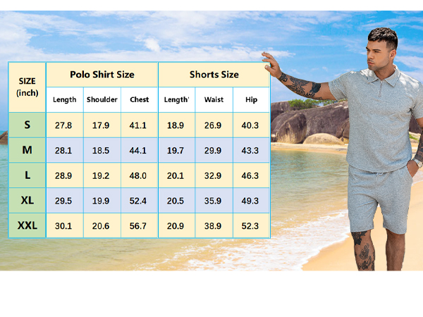 men short sets outfits 2 piece