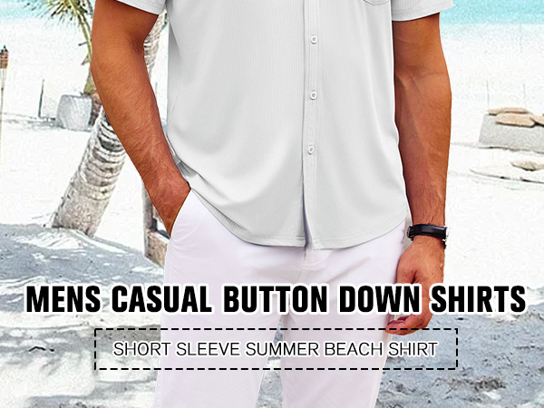 men button up shirts short sleeve