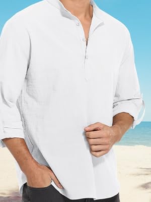 Mens Casual Henley Shirt