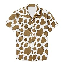 Brown Cow Print Hawaiian Shirt For Men