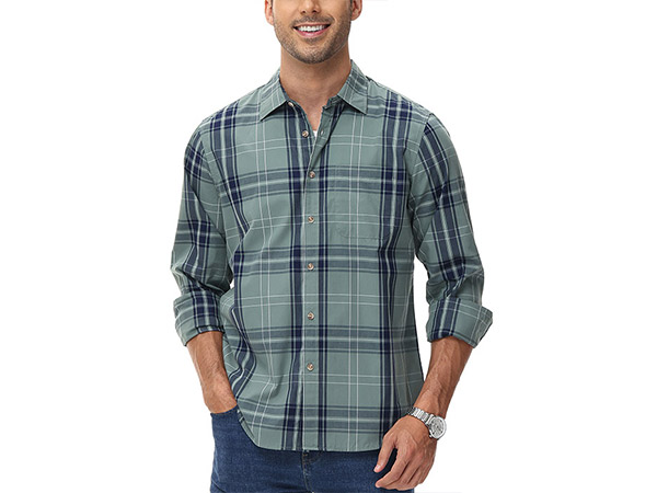 button down shirt men long sleeve