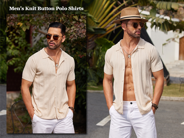 mens knit button up shirts short sleeve casual shirts