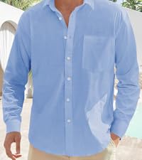 linen shirts for men long sleeve