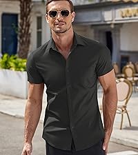 mens short sleeve button down shirts