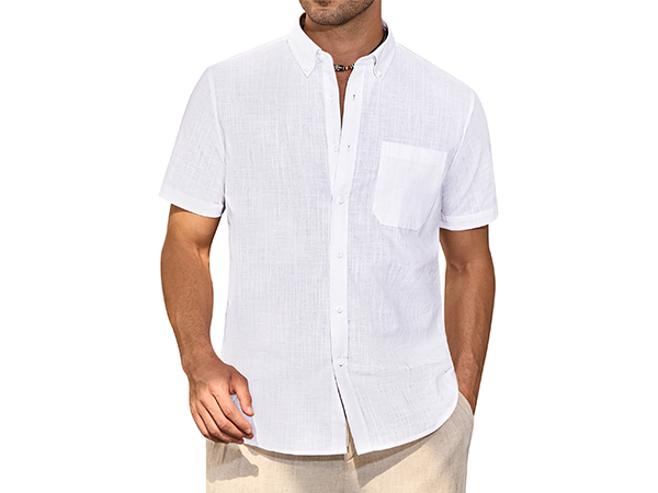 cotton linen shirts short sleeve